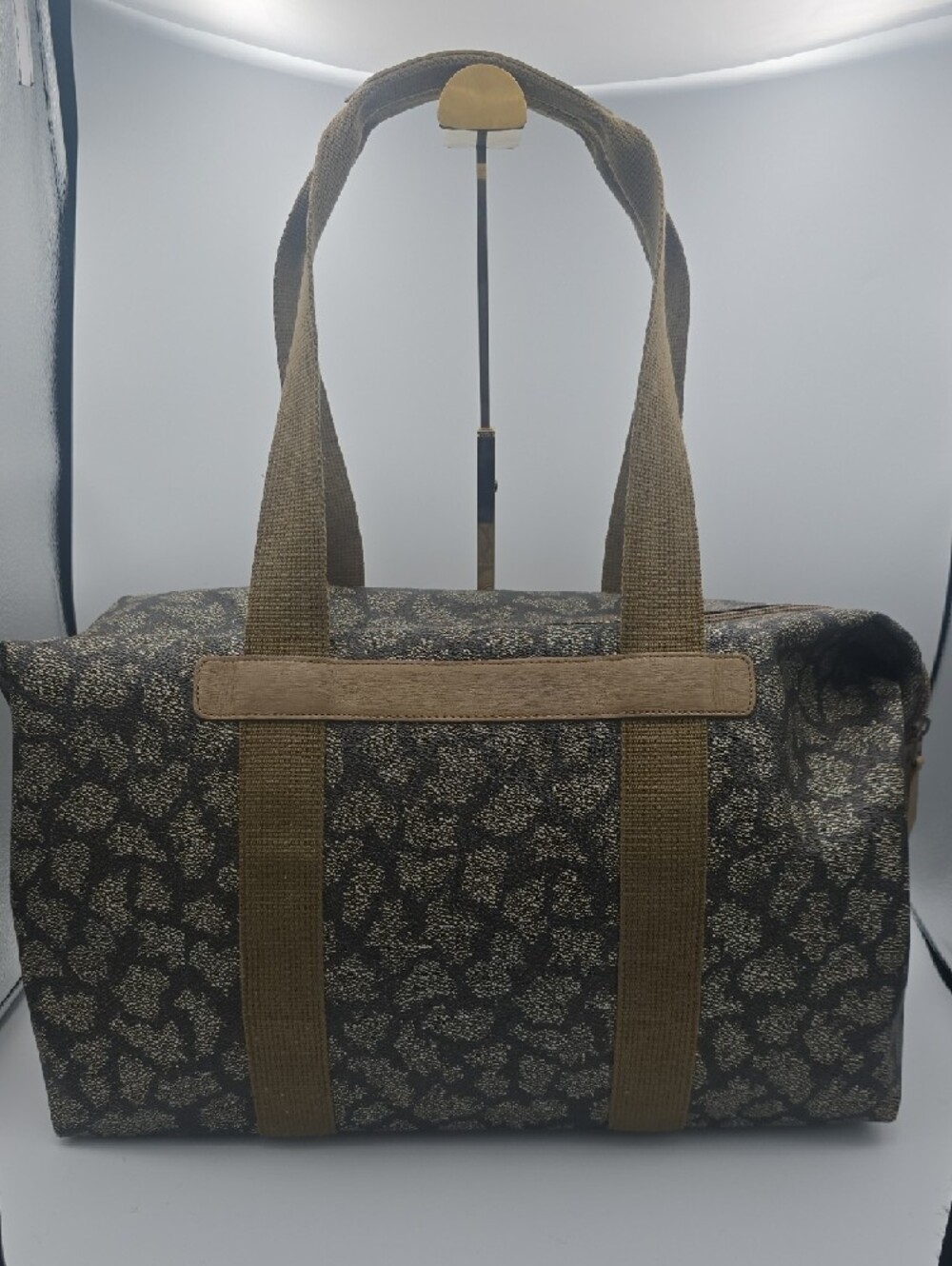 Yves Saint Laurent Vintage Tan & Gray Giraffe Patterned Large Weekender (EUC)🦒✨ - Picture 13 of 15